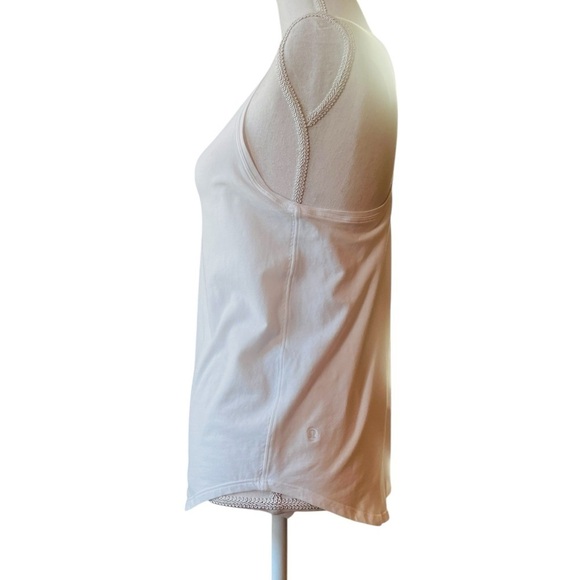 LULULEMON WOMEN’S WHITE ATHLETIC TANK TOP ROUNDED HEMLINE - Picture 3 of 10